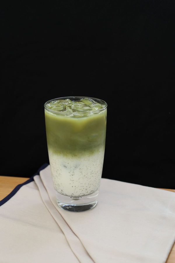 Iced matcha latte